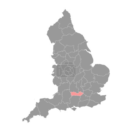 Téléchargez les illustrations : Carte du Berkshire, comté administratif d'Angleterre. Illustration vectorielle. - en licence libre de droit
