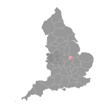 Téléchargez les illustrations : Carte de Rutland, comté cérémonial d'Angleterre. Illustration vectorielle. - en licence libre de droit