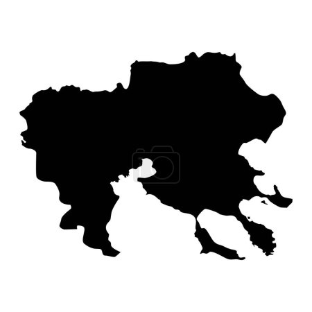 Illustration for Central Macedonia region map, administrative region of Greece. Vector illustration. - Royalty Free Image