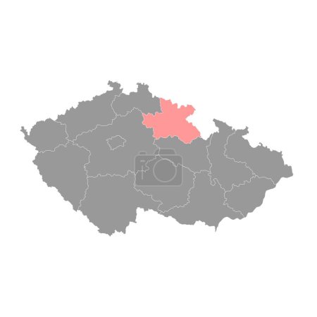 Illustration for Hradec Kralove region administrative unit of the Czech Republic. Vector illustration. - Royalty Free Image