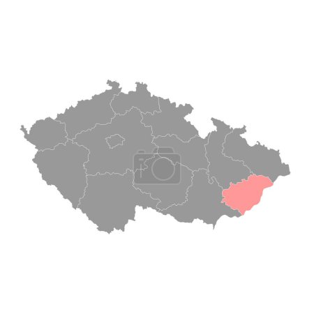Téléchargez les illustrations : Unité administrative de la région de Zlin en République tchèque. Illustration vectorielle. - en licence libre de droit