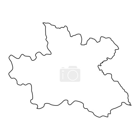 Téléchargez les illustrations : Unité administrative de la région de Hradec Kralove en République tchèque. Illustration vectorielle. - en licence libre de droit