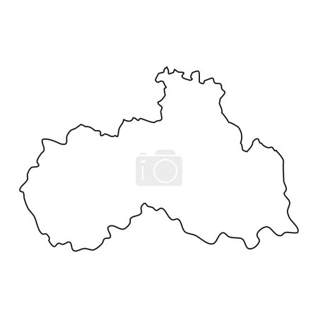 Téléchargez les illustrations : Unité administrative de la région de Liberec en République tchèque. Illustration vectorielle. - en licence libre de droit