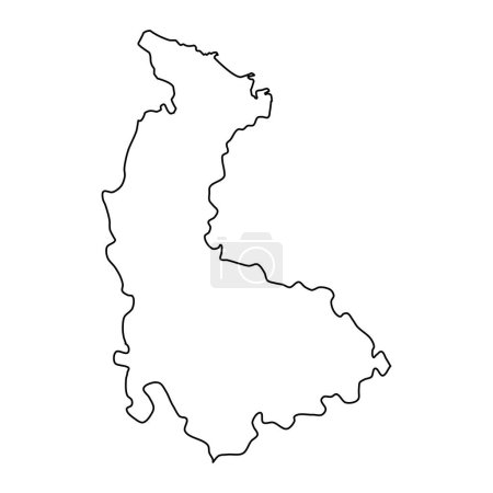 Téléchargez les illustrations : Unité administrative de la région d'Olomouc en République tchèque. Illustration vectorielle. - en licence libre de droit