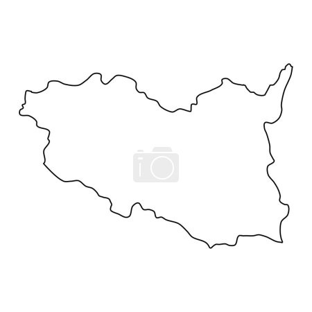 Ilustración de Región de Pardubice unidad administrativa de la República Checa. Ilustración vectorial. - Imagen libre de derechos