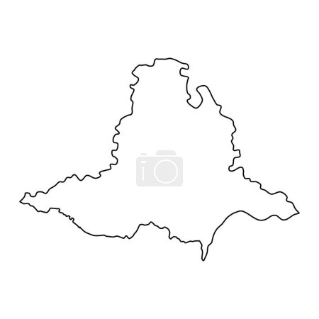 Illustration for South Moravian region administrative unit of the Czech Republic. Vector illustration. - Royalty Free Image