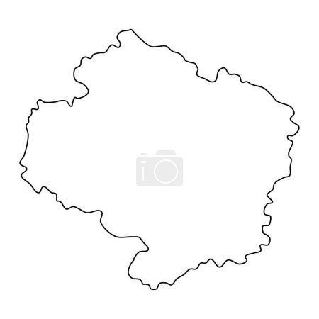 Illustration for Vysocina region administrative unit of the Czech Republic. Vector illustration. - Royalty Free Image