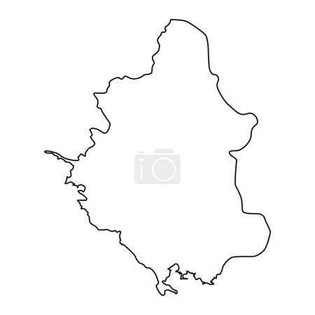 Téléchargez les illustrations : Carte de la région de l'Épire, région administrative de Grèce. Illustration vectorielle. - en licence libre de droit