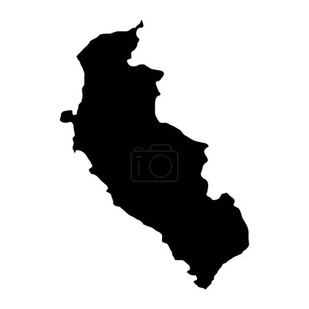 Illustration for Ica map, region in Peru. Vector Illustration. - Royalty Free Image