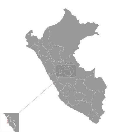 Illustration for Callao map, region in Peru. Vector Illustration. - Royalty Free Image