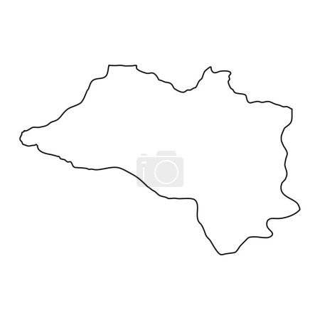 Ilustración de Ordu provincia mapa, divisiones administrativas de Turquía. Ilustración vectorial. - Imagen libre de derechos