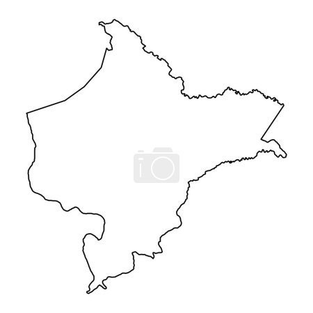 Illustration for Loreto map, region in Peru. Vector Illustration. - Royalty Free Image