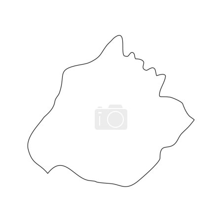 Téléchargez les illustrations : Carte de l'état d'Aguascalientes, division administrative du pays du Mexique. Illustration vectorielle. - en licence libre de droit
