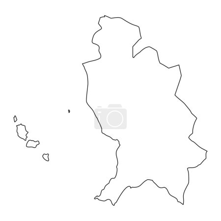 Téléchargez les illustrations : Carte de l'état de Nayarit, division administrative du pays du Mexique. Illustration vectorielle. - en licence libre de droit
