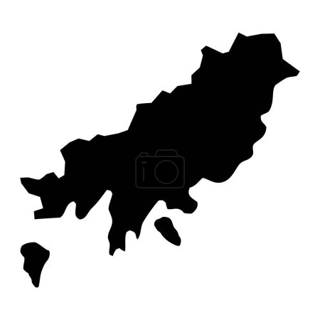 Illustration for Busan map, metropolitan city of South Korea. Vector illustration. - Royalty Free Image