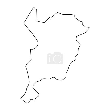 Illustration for San Marcos department map, administrative division of the country of Guatemala. Vector illustration. - Royalty Free Image
