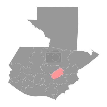 Ilustración de El Progreso mapa del departamento, división administrativa del país de Guatemala. Ilustración vectorial. - Imagen libre de derechos