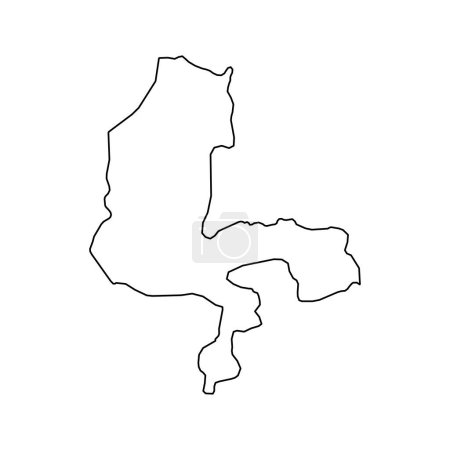 Ilustración de Mapa del estado de Kebbi, división administrativa del país de Nigeria. Ilustración vectorial. - Imagen libre de derechos
