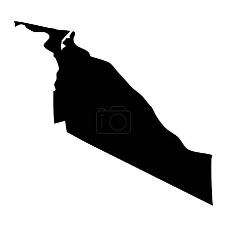 Téléchargez les illustrations : Carte du gouvernorat de Port-Saïd, division administrative de l'Égypte. Illustration vectorielle. - en licence libre de droit