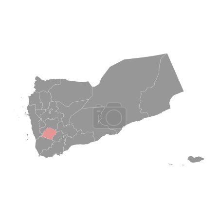 Illustration for Ibb governorate, administrative division of the country of Yemen. Vector illustration. - Royalty Free Image