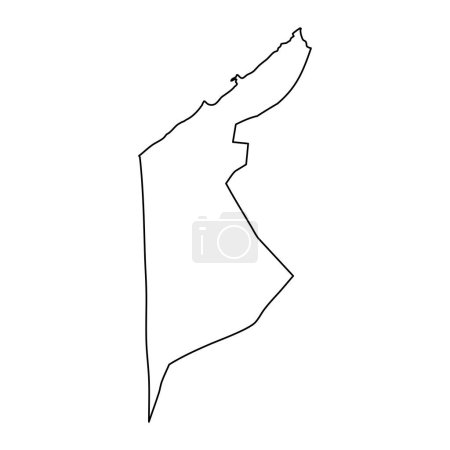 Téléchargez les illustrations : Carte du gouvernorat d'Alexandrie, division administrative de l'Égypte. Illustration vectorielle. - en licence libre de droit