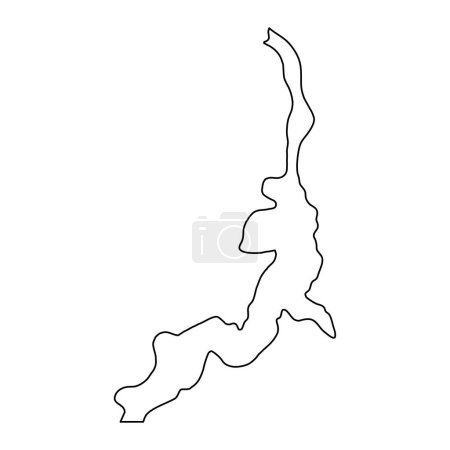 Illustration for Aswan Governorate map, administrative division of Egypt. Vector illustration. - Royalty Free Image