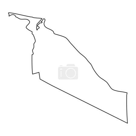 Téléchargez les illustrations : Carte du gouvernorat de Port-Saïd, division administrative de l'Égypte. Illustration vectorielle. - en licence libre de droit