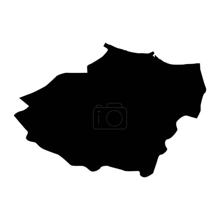 Illustration for Al Batinah South Governorate map, administrative division of Oman. Vector illustration. - Royalty Free Image