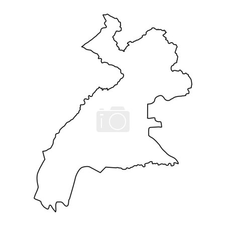 Illustration for Erbil Governorate map, administrative division of Iraq. Vector illustration. - Royalty Free Image