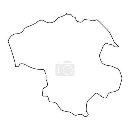 Ilustración de Zanjan provincia mapa, división administrativa de Irán. Ilustración vectorial. - Imagen libre de derechos