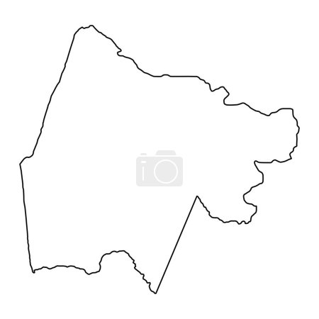 Illustration for Gash Barka region map, administrative division of Eritrea. Vector illustration. - Royalty Free Image