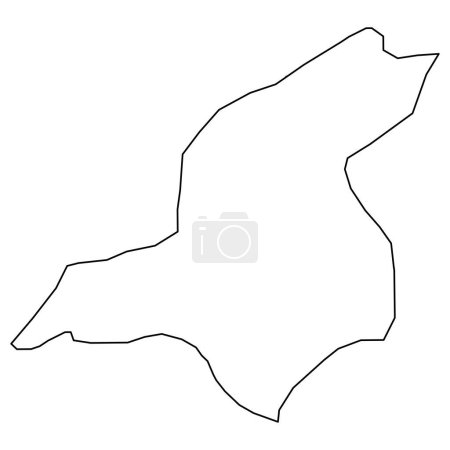 Ilustración de Jerash provincia mapa, división administrativa de Jordania. - Imagen libre de derechos