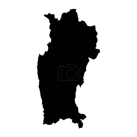 Illustration for Coquimbo region map, administrative division of Chile. - Royalty Free Image