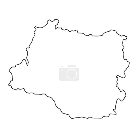 Illustration for Los Rios region map, administrative division of Chile. - Royalty Free Image
