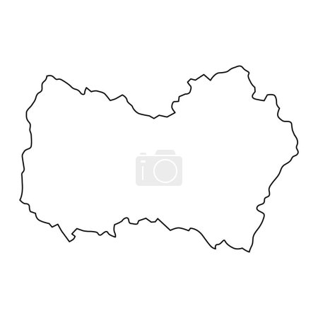 Illustration for OHiggins region map, administrative division of Chile. - Royalty Free Image