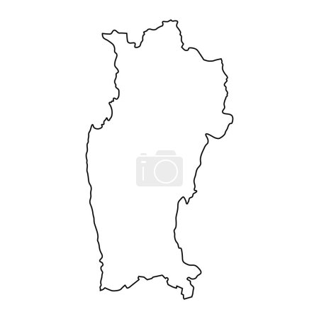 Illustration for Coquimbo region map, administrative division of Chile. - Royalty Free Image