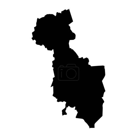 Ilustración de San Miguel mapa del departamento, división administrativa de El Salvador. - Imagen libre de derechos