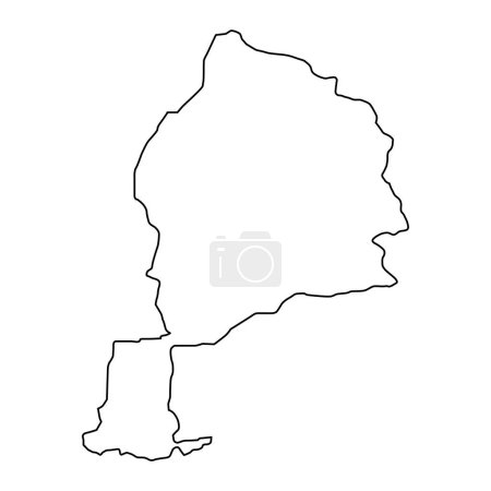 Illustration for Jowzjan province map, administrative division of Afghanistan. - Royalty Free Image