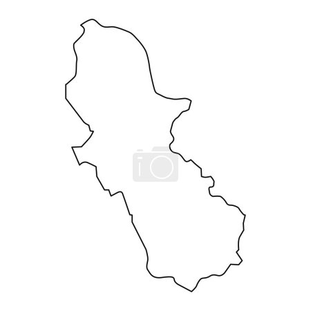 Ilustración de Cuscatlan departamento mapa, división administrativa de El Salvador. - Imagen libre de derechos