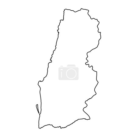 Illustration for Namibe province map, administrative division of Angola. - Royalty Free Image