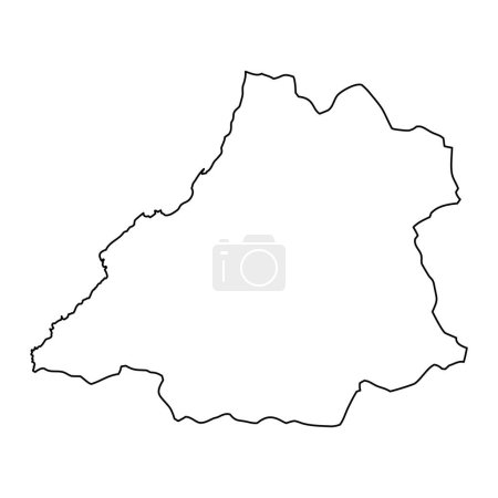 Illustration for Benguela province map, administrative division of Angola. - Royalty Free Image