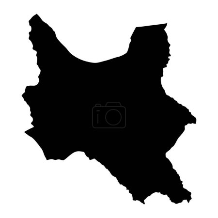 Ilustración de Cochabamba mapa del Departamento, división administrativa de Bolivia. - Imagen libre de derechos