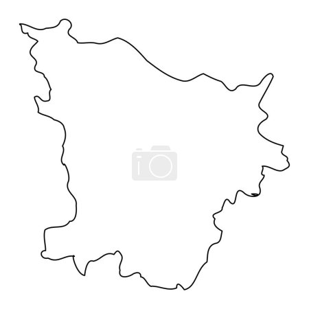 Téléchargez les illustrations : Carte de la province d'Annaba, division administrative de l'Algérie. - en licence libre de droit