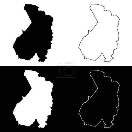 Illustration for Haut Ogooue province map, administrative division of Gabon. Vector illustration. - Royalty Free Image