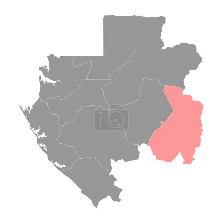 Illustration for Haut Ogooue province map, administrative division of Gabon. Vector illustration. - Royalty Free Image