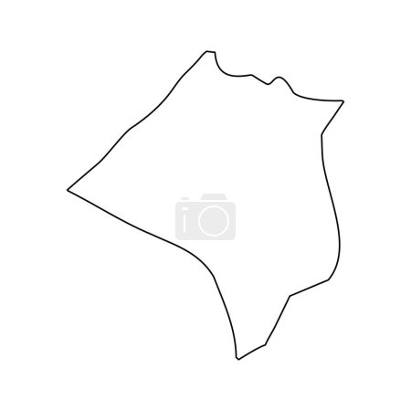 Illustration for Khan Yunis Governorate map, administrative division of Palestine. Vector illustration. - Royalty Free Image