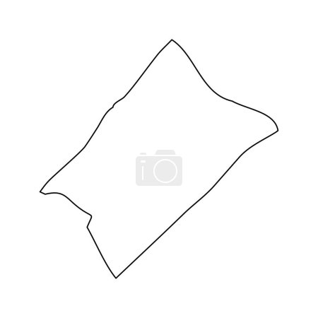 Illustration for Gaza Governorate map, administrative division of Palestine. Vector illustration. - Royalty Free Image