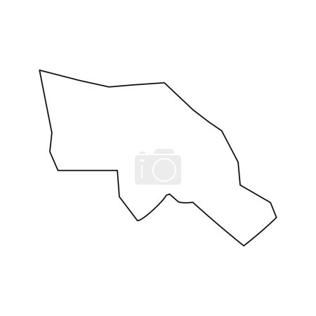 Illustration for Bulawayo city map, administrative division of Zimbabwe. Vector illustration. - Royalty Free Image