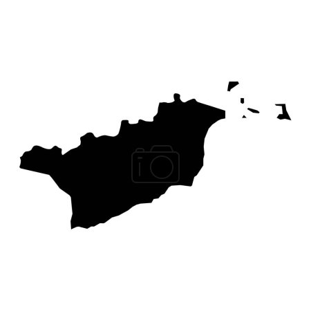 Illustration for Larnaca district map, administrative division of Republic of Cyprus. Vector illustration. - Royalty Free Image