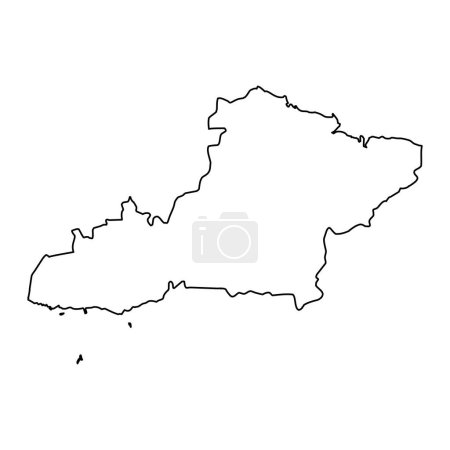 Illustration for Las Tunas province map, administrative division of Cuba. Vector illustration. - Royalty Free Image